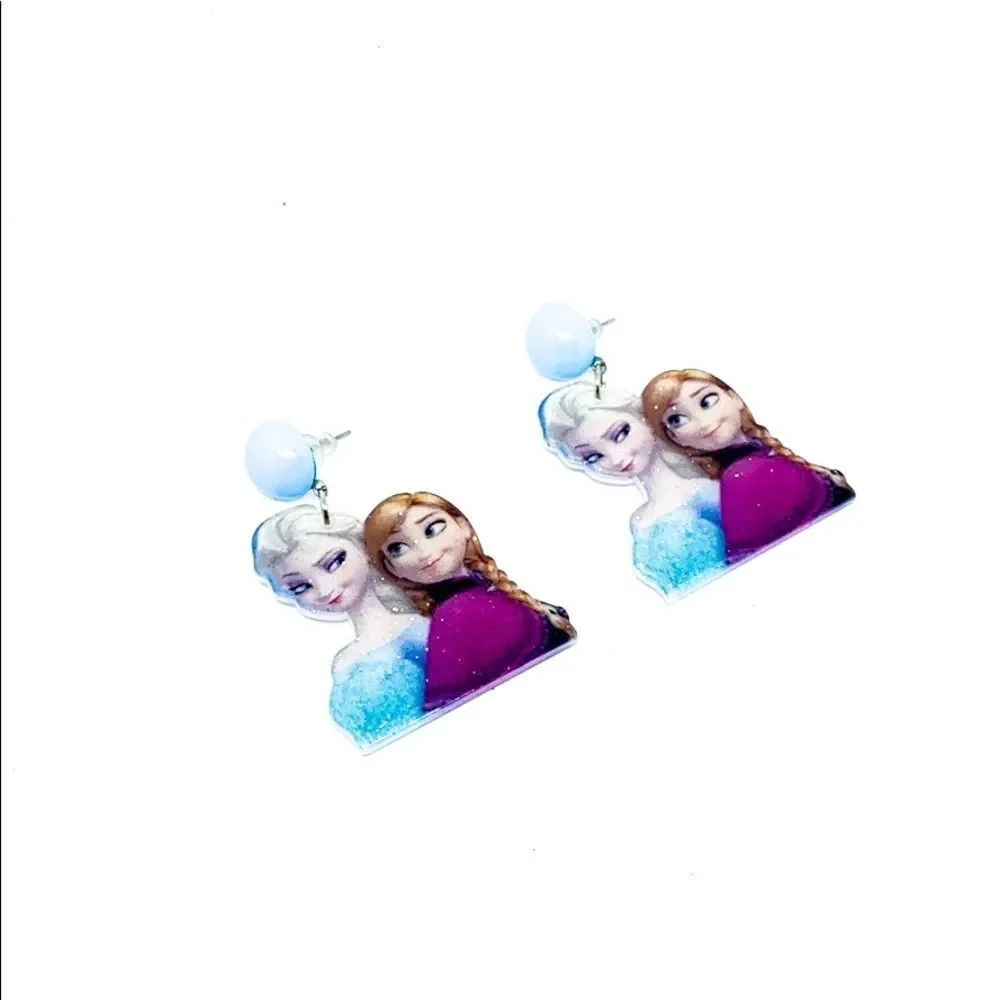 NWT Frozen Glittery Dangle Earrings